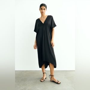 SATIN EFFECT TUNIC DRESS